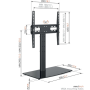 Vogels , Desk Mount , MS3085-A1 Table-Top Stand Medium , Full motion , 32-65 , Black