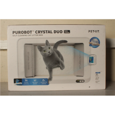 SALE OUT. PETKIT Purobot Crystal Duo with Camera Self-Cleaning Cat Litter Box , White , DEMO , 24 month(s)