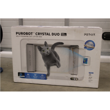 SALE OUT. PETKIT Purobot Crystal Duo with Camera Self-Cleaning Cat Litter Box , White , DAMAGED PACKAGING