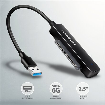 AXAGON USB-A 5Gbps SLIM adapter for 2.5 SSD/HDD , ADSA-FP2A