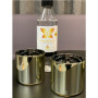 Tenderflame Gift Set, 2 Tabletop burners + 0,5 L fuel, Lilly 8 cm Gold