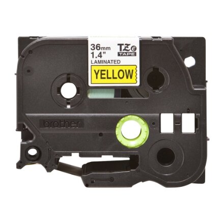 Brother , TZe-661 Laminated Tape , Black on Yellow , TZe , 8 m , 3.6 cm