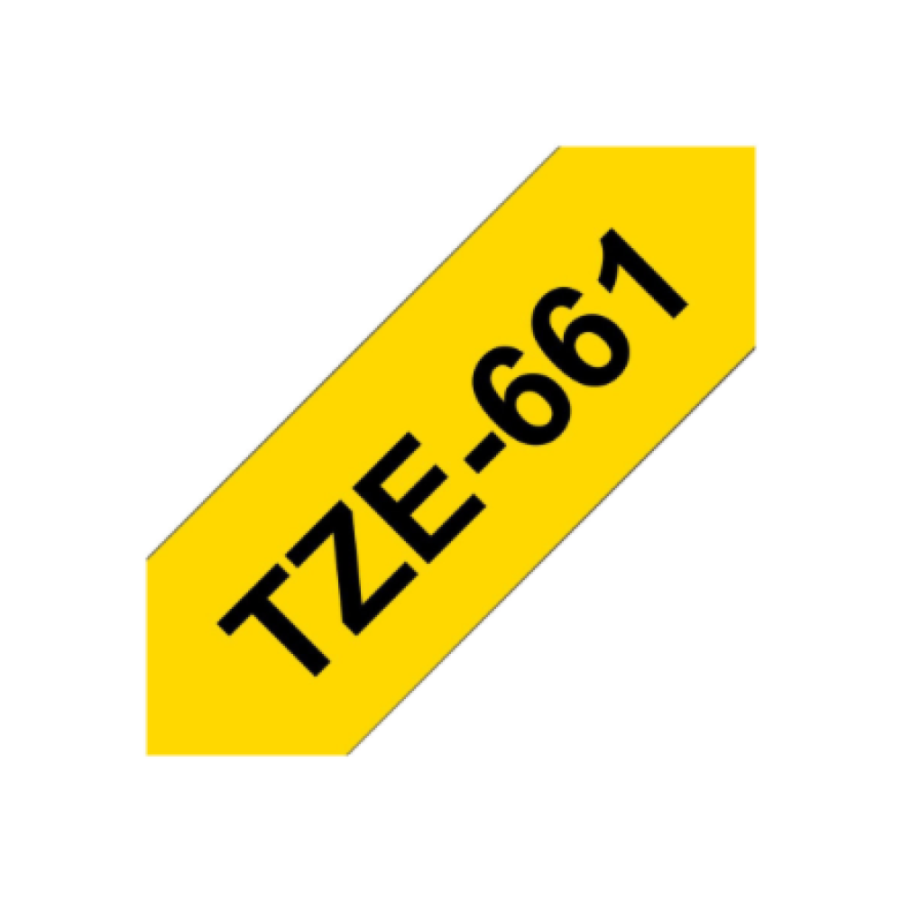 Brother , TZe-661 Laminated Tape , Black on Yellow , TZe , 8 m , 3.6 cm