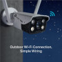 TP-LINK , VIGI 4MP Outdoor Full-Color Wi-Fi Network Camera , VIGI C340-W , Bullet , 4 MP , 4 mm , IP66 , H.265+/H.265/H.264+/H.264 , MicroSD