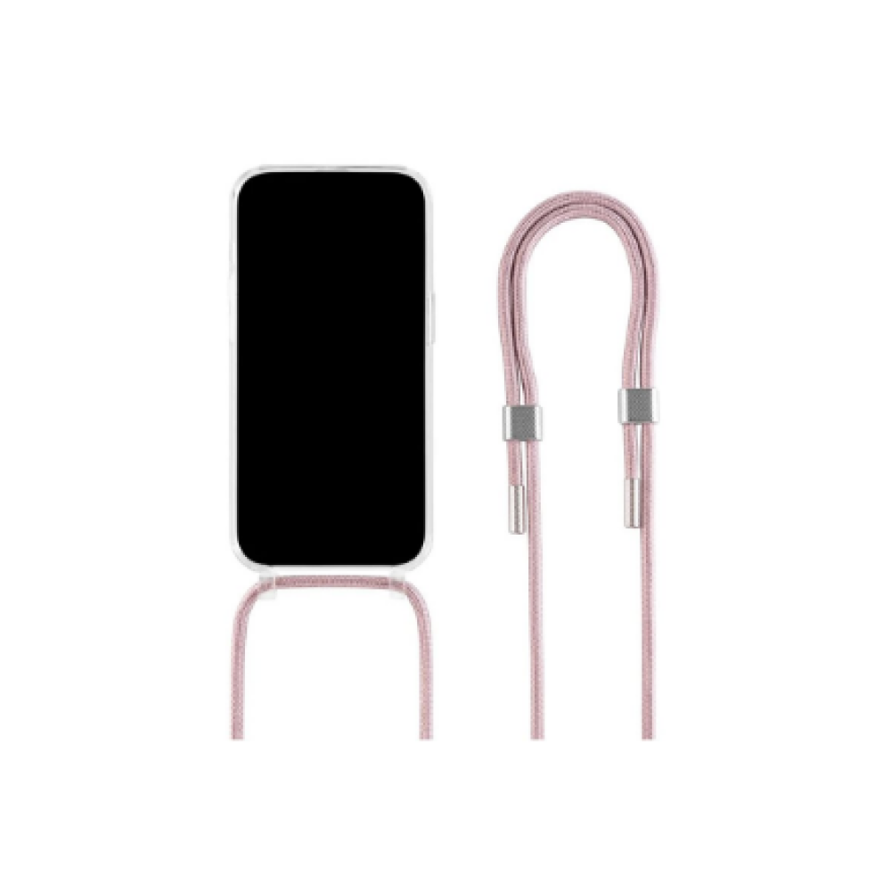 Fixed , MagPure Neck , Back Cover with Lanyard , Apple , iPhone 16 Pro Max , TPU , Clear, Pink