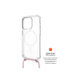 Fixed , MagPure Neck , Back Cover with Lanyard , Apple , iPhone 16 Pro Max , TPU , Clear, Pink