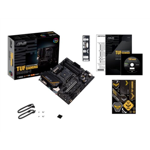 Asus , TUF GAMING B550M-E , Processor family AMD , Processor socket AM4 , DDR4 DIMM , Memory slots 4 , Supported hard disk drive interfaces SATA, M.2 , Number of SATA connectors 4 , Chipset AMD B550 , Micro ATX