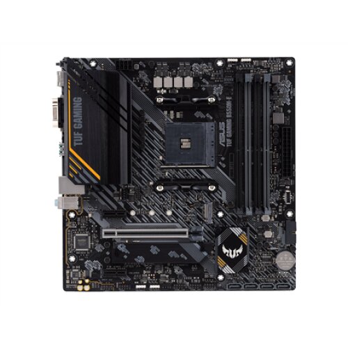 Asus , TUF GAMING B550M-E , Processor family AMD , Processor socket AM4 , DDR4 DIMM , Memory slots 4 , Supported hard disk drive interfaces SATA, M.2 , Number of SATA connectors 4 , Chipset AMD B550 , Micro ATX