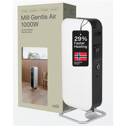 Mill , Heater , AB-H1000DN , Oil Filled Radiator , 1000 W , Number of power levels 3 , Suitable for rooms up to 12-16 m³ , White