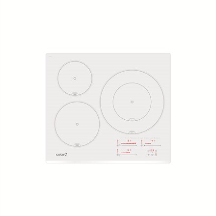 CATA Hob , INSB 6030 WH , Induction , Number of burners/cooking zones 3 , Slider touch , White