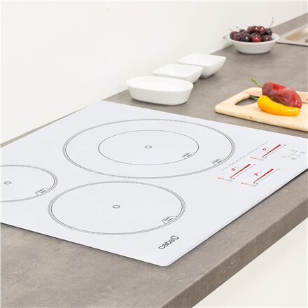 CATA Hob , INSB 6030 WH , Induction , Number of burners/cooking zones 3 , Slider touch , White