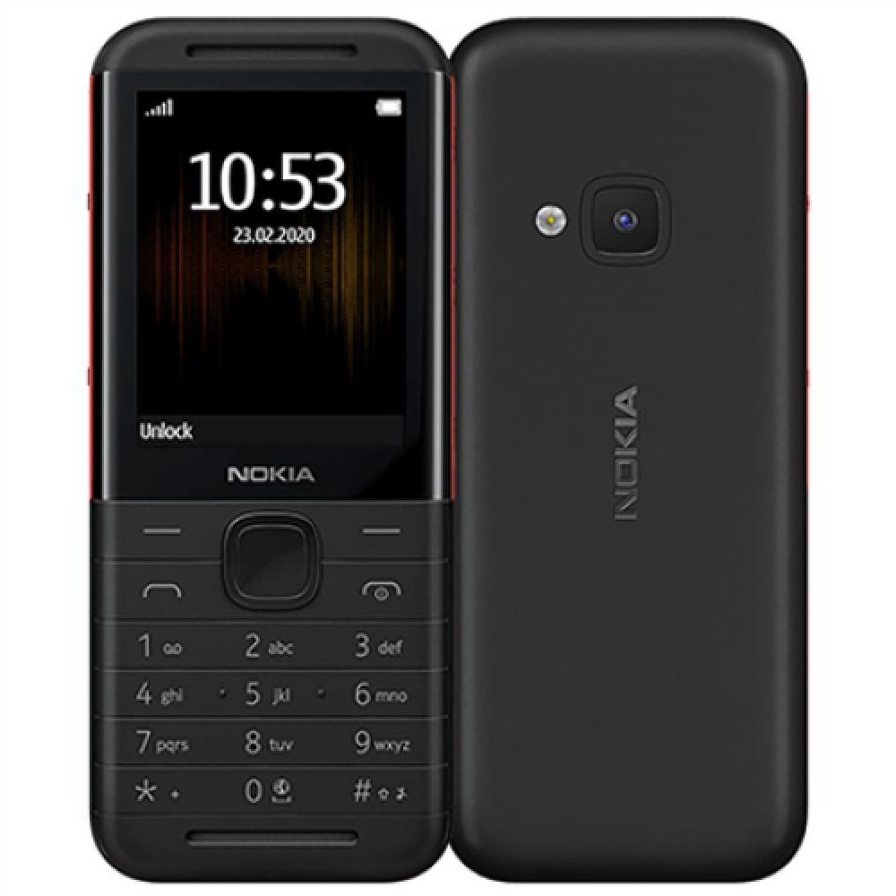 Nokia , 5310 , Black/Red , 2.1 , TFT , 8 MB , 30 MB , Dual SIM , Mini-SIM , Bluetooth , 3.0 , USB version microUSB 1.1 , Built-in camera , 1200 mAh
