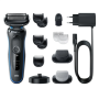 Braun Shaver 51-B4650cs Operating time (max) 50 min, Wet & Dry, Black/Blue