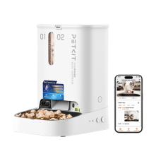 PETKIT YumShare Dual-hopper 2 Automatic Feeder with Camera , Capacity 5 L , Material ABS, 304 stainless steel , White