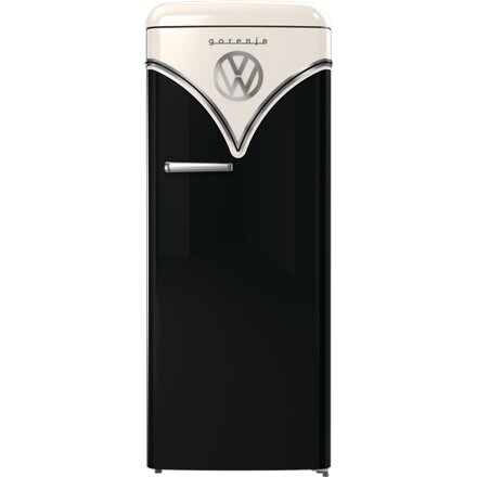 Gorenje Retro Refrigerator , OBRB615DBK , Energy efficiency class D , Free standing , Larder , Height 152.5 cm , Fridge net capacity 225 L , Freezer net capacity 22 L , 38 dB , Black