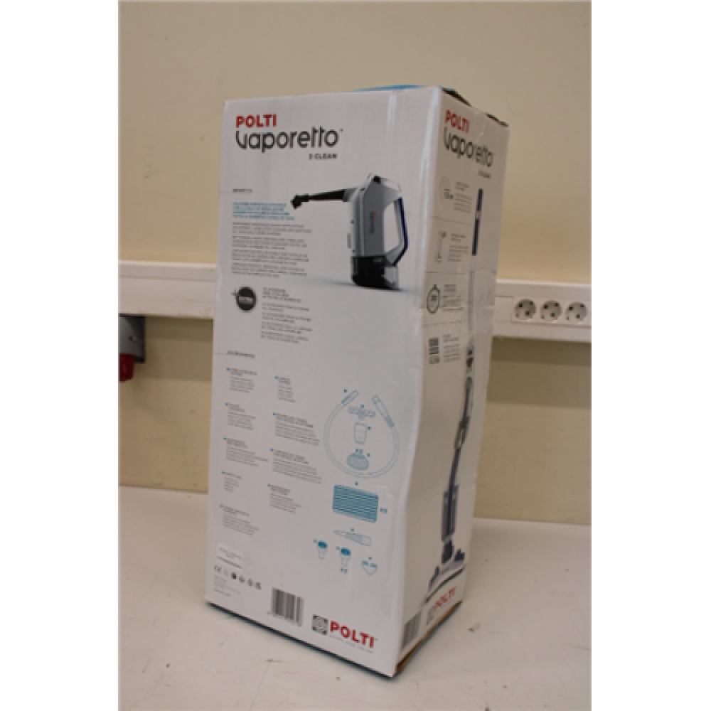 SALE OUT. , Polti , Vacuum steam mop with portable steam cleaner , PTEU0299 Vaporetto 3 Clean_Blue , Power 1800 W , Steam pressure Not Applicable bar , Water tank capacity 0.5 L , White/Blue , DAMAGED PACKAGING