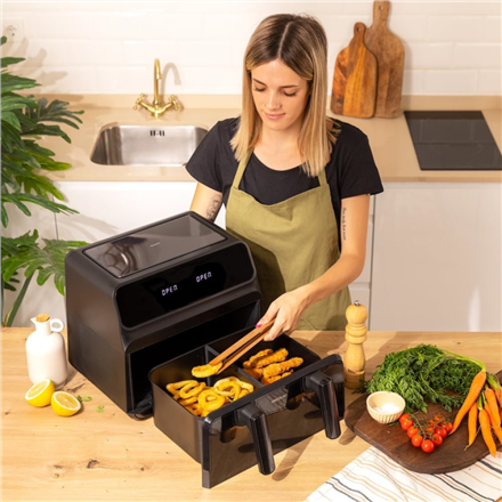 Cecotec Double hot air fryer , Cecofry Advance 9000 Window , Power 2200 W , Capacity 9 L , Black