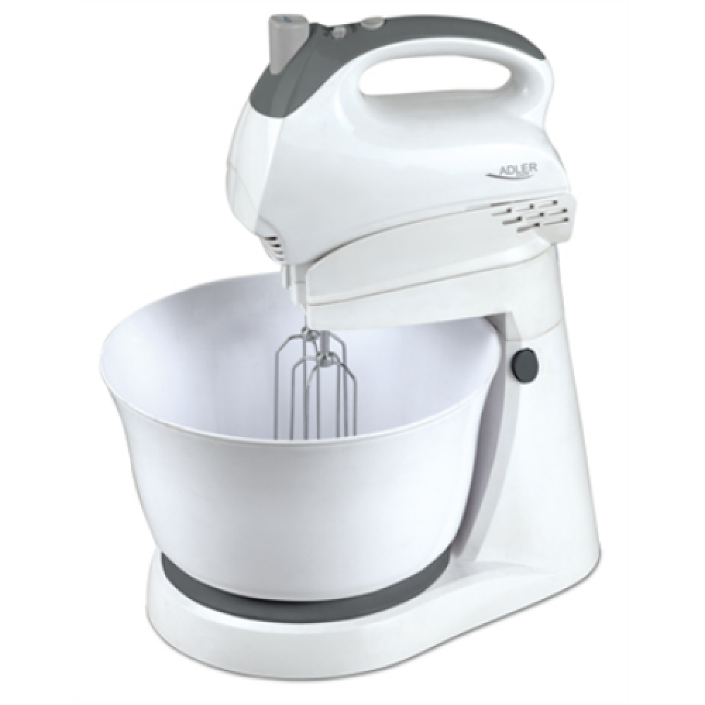 Adler , Mixer , AD 4202 , Mixer with bowl , 300 W , Number of speeds 5 , Turbo mode , White