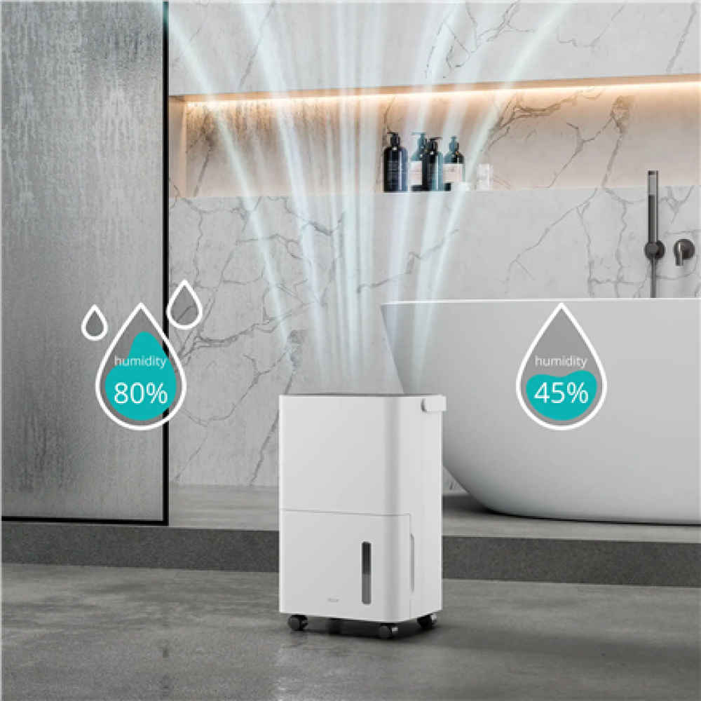 Duux Smart Dehumidifier , Bora , Suitable for rooms up to 30 m² , Water tank capacity 1.7 L , White