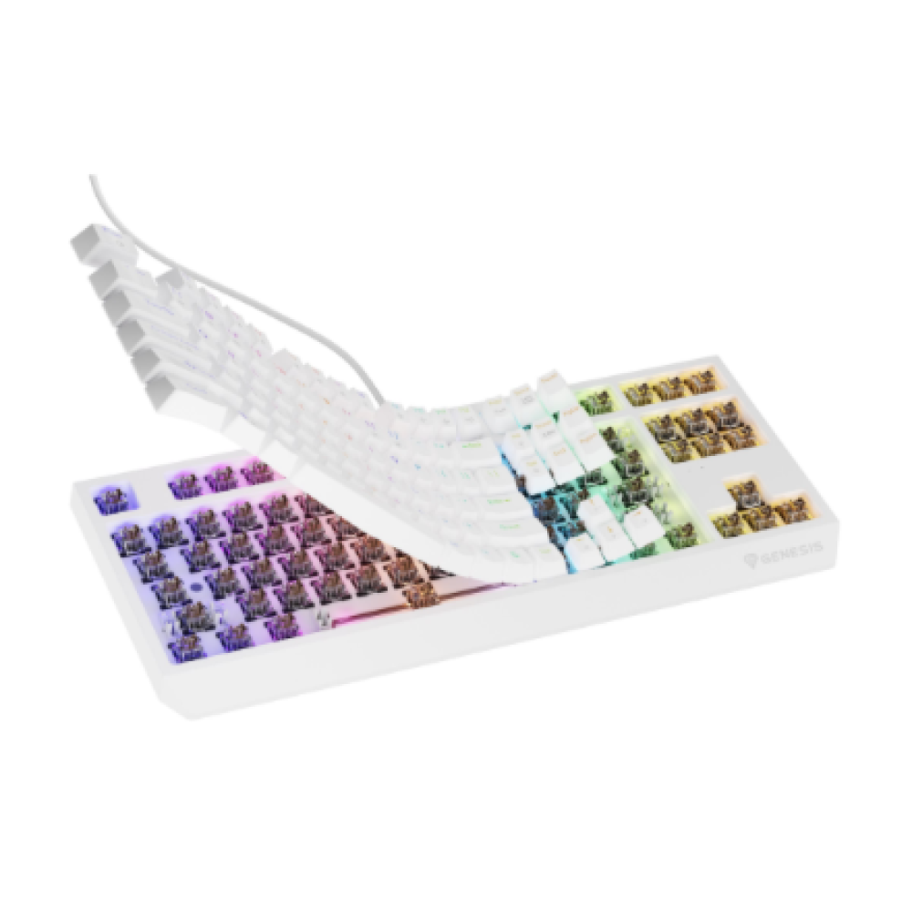 Genesis , THOR 230 , Mechanical Gaming Keyboard , Wired , US , Outemu Brown , White