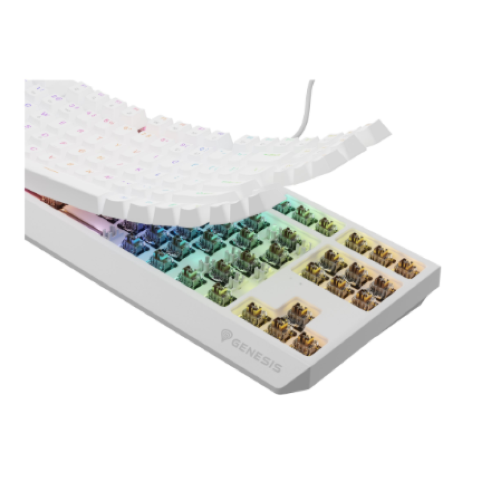 Genesis , THOR 230 , Mechanical Gaming Keyboard , Wired , US , Outemu Brown , White