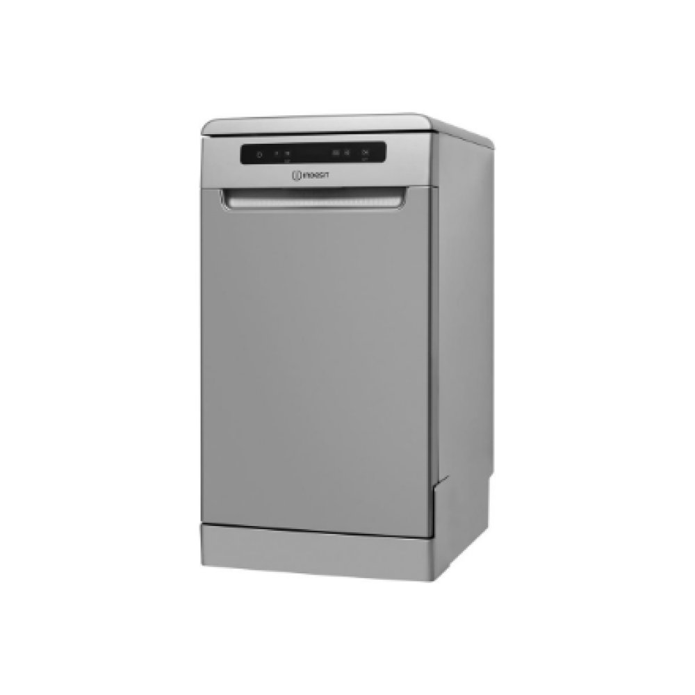 INDESIT Dishwasher , DSFO 3T224 C S , Free standing , Width 45 cm , Number of place settings 10 , Number of programs 9 , Energy efficiency class E , Display , Silver