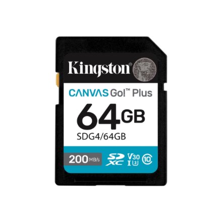 Kingston , Canvas Go! Plus , 64 GB , SD , Flash memory class Class 10, UHS-I, U3, V30
