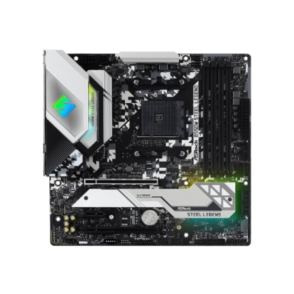 ASRock B550M STEEL LEGEND , Processor family AMD , Processor socket AM4 , DDR4 , Supported hard disk drive interfaces SATA, M.2 , Number of SATA connectors 6