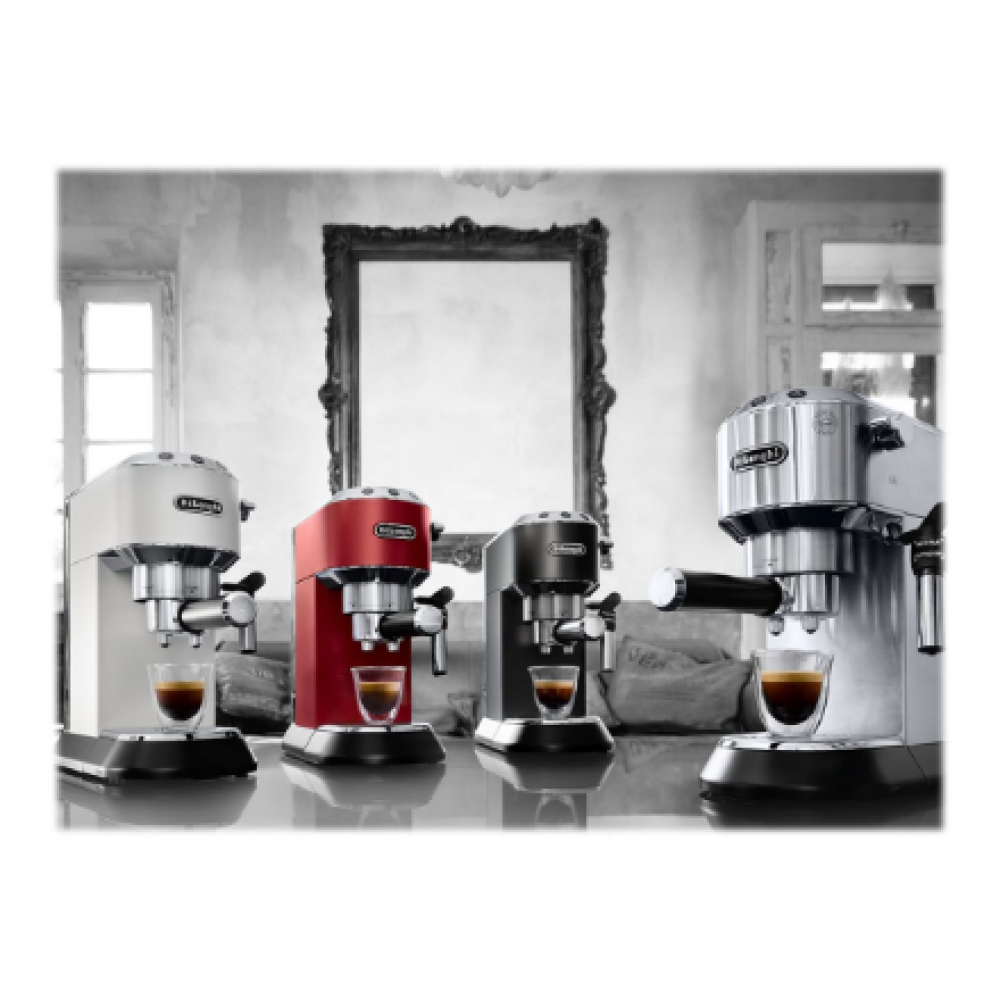 Delonghi , Dedica Pump Espresso , EC685W , Pump pressure 15 bar , Built-in milk frother , Semi-automatic , 1300 W , White