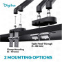 Digitus Desk Mount , Tilt, rotation, pivot , Dual design monitor mount, 2x 35, 2x 10 kg , 35 , Maximum weight (capacity) 20 kg , Black