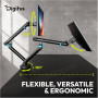 Digitus Desk Mount , Tilt, rotation, pivot , Dual design monitor mount, 2x 35, 2x 10 kg , 35 , Maximum weight (capacity) 20 kg , Black