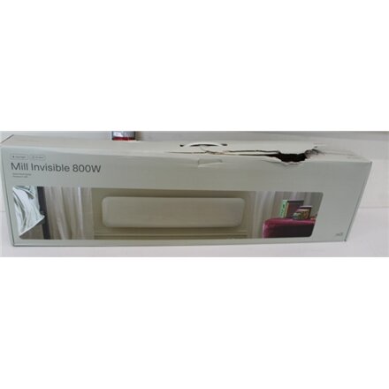 SALE OUT. Mill IB800L DN Panel Heater, 800W, low version, steel front, white , Mill , Heater , IB800L DN , Panel Heater , 800 W , Number of power levels 1 , Suitable for rooms up to 14 m² , White , DAMAGED PACKAGING, BENT HOLDER , IPX4