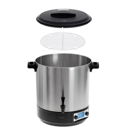 Adler , Electric pot/Cooker , AD 4496 , 2600 W , 28 L , Stainless steel/Black