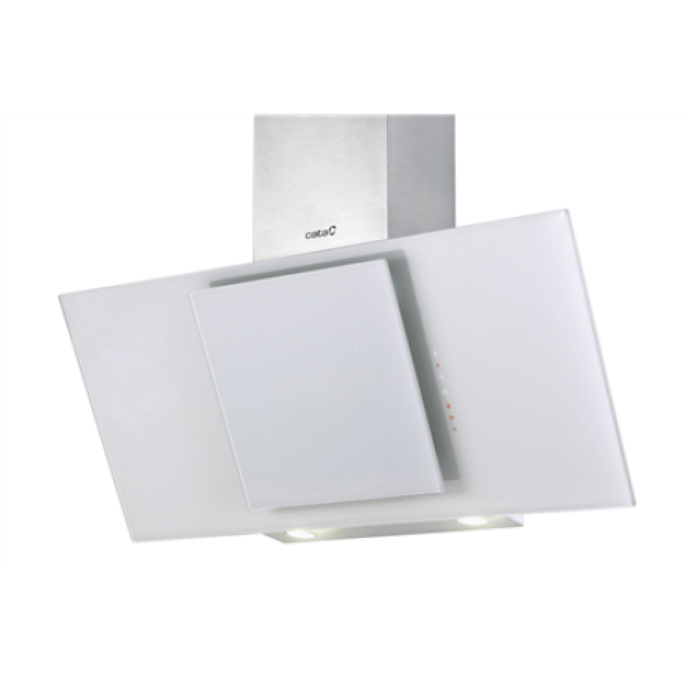 CATA Hood CERES 900 XGWH Wall mounted, Energy efficiency class E, Width 90 cm, 560 m³/h, Touch control, Halogen, White glass