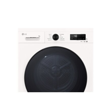 LG Dryer Machine , RHX1009NWB , Energy efficiency class C , Front loading , 9 kg , LED , Heat pump , Depth 66 cm , Wi-Fi , White
