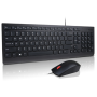Lenovo Essential , Keyboard and Mouse Combo , Wired , US Euro , Black