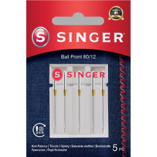 Singer , Ball Point Needle 80/12 5PK for Knit Fabrics