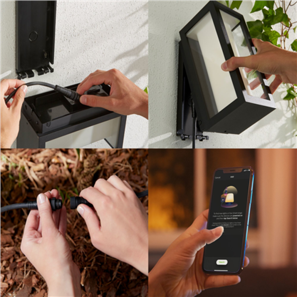 Philips Hue WCA Impress Outdoor Wall Lantern 24V , 8 W , 2000-6500 Hue White Colour Ambiance