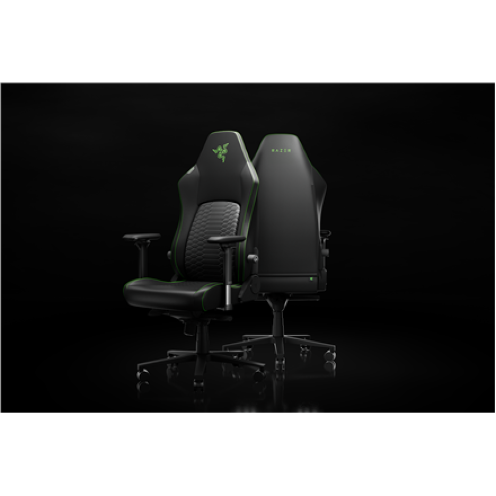 Razer Ergonomic Gaming Chair with Breathable Comfort , Iskur V2 NewGen , Black/Green