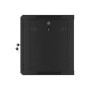 Lanberg , Rack cabinet 19 wall-mount 9U/600x450 for self-assembly with metal door (flat pack) , WF01-6409-00B , Black