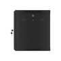 Lanberg Rack cabinet 19 wall-mount 9U/600x450 for self-assembly with metal door (flat pack), black , Lanberg