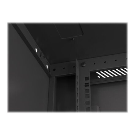 Lanberg , Rack cabinet 19 wall-mount 9U/600x450 for self-assembly with metal door (flat pack) , WF01-6409-00B , Black
