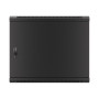 Lanberg , Rack cabinet 19 wall-mount 9U/600x450 for self-assembly with metal door (flat pack) , WF01-6409-00B , Black
