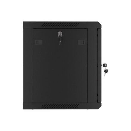 Lanberg , Rack cabinet 19 wall-mount 9U/600x450 for self-assembly with metal door (flat pack) , WF01-6409-00B , Black