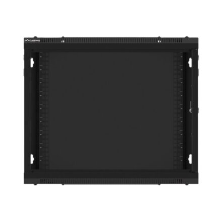 Lanberg , Rack cabinet 19 wall-mount 9U/600x450 for self-assembly with metal door (flat pack) , WF01-6409-00B , Black