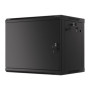 Lanberg , Rack cabinet 19 wall-mount 9U/600x450 for self-assembly with metal door (flat pack) , WF01-6409-00B , Black