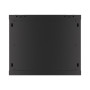 Lanberg , Rack cabinet 19 wall-mount 9U/600x450 for self-assembly with metal door (flat pack) , WF01-6409-00B , Black
