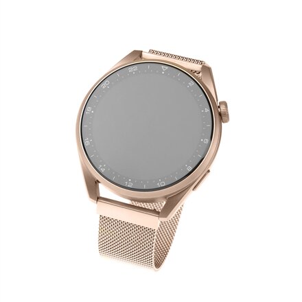 Fixed , Mesh Strap with Quick Release 20mm for Smartwatch , Rose gold
