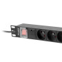 Lanberg Power Distribution Unit (PDU) 19 1U 16A 2m 8x French Outlets , PDU-08E-0200-BK