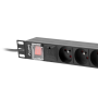 Lanberg Power Distribution Unit (PDU) 19 1U 16A 2m 8x French Outlets , PDU-08E-0200-BK